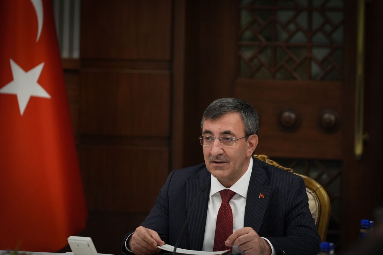 Cumhurbaşkanı Yardımcısı Yılmaz, Türkiye Coğrafi Bilgi Sistemi Kurulu Toplantısı'nda konuştu: