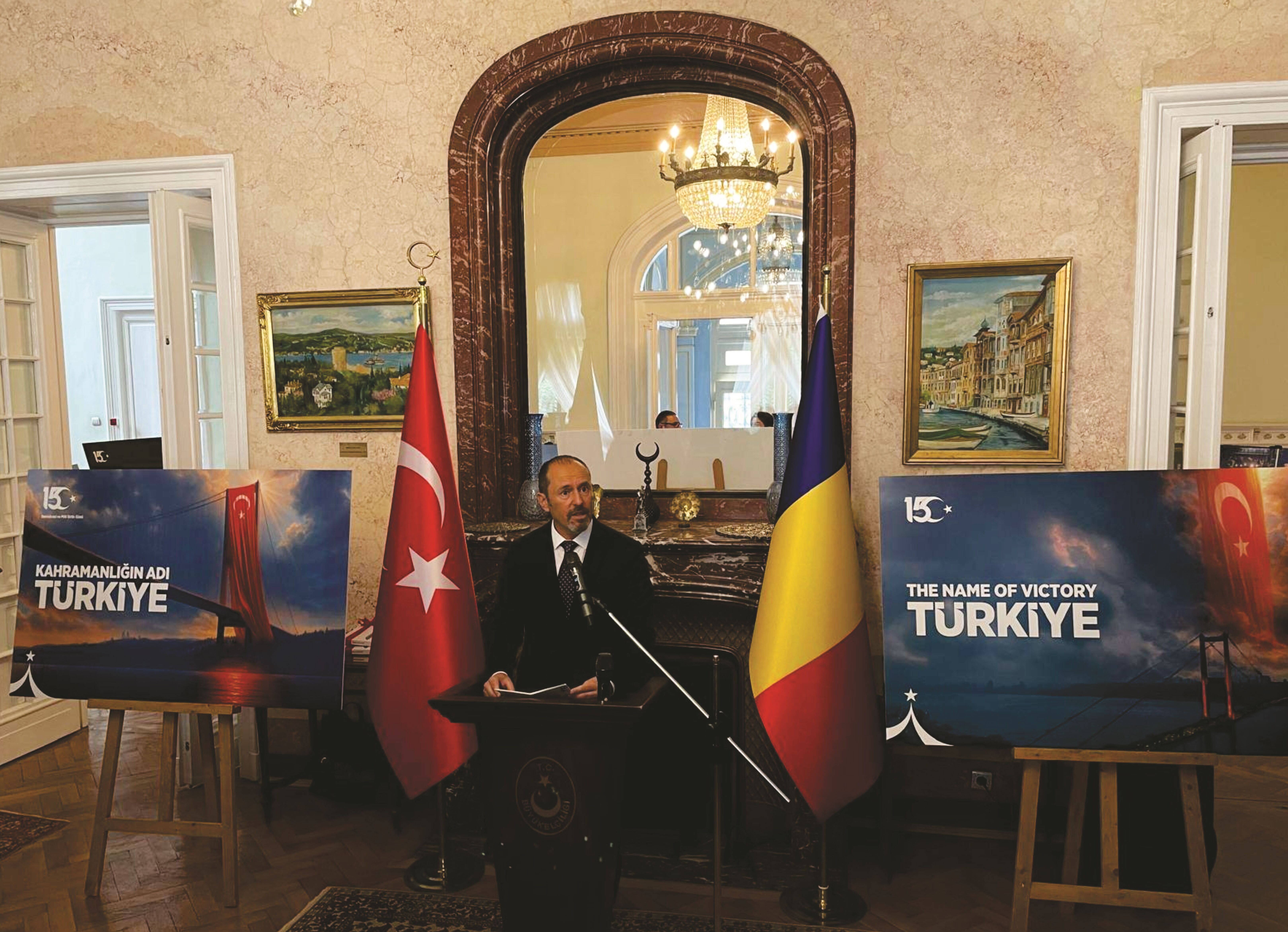 Romanya'da 15 Temmuz Demokrasi ve Milli Birlik Günü anma etkinliği düzenlendi