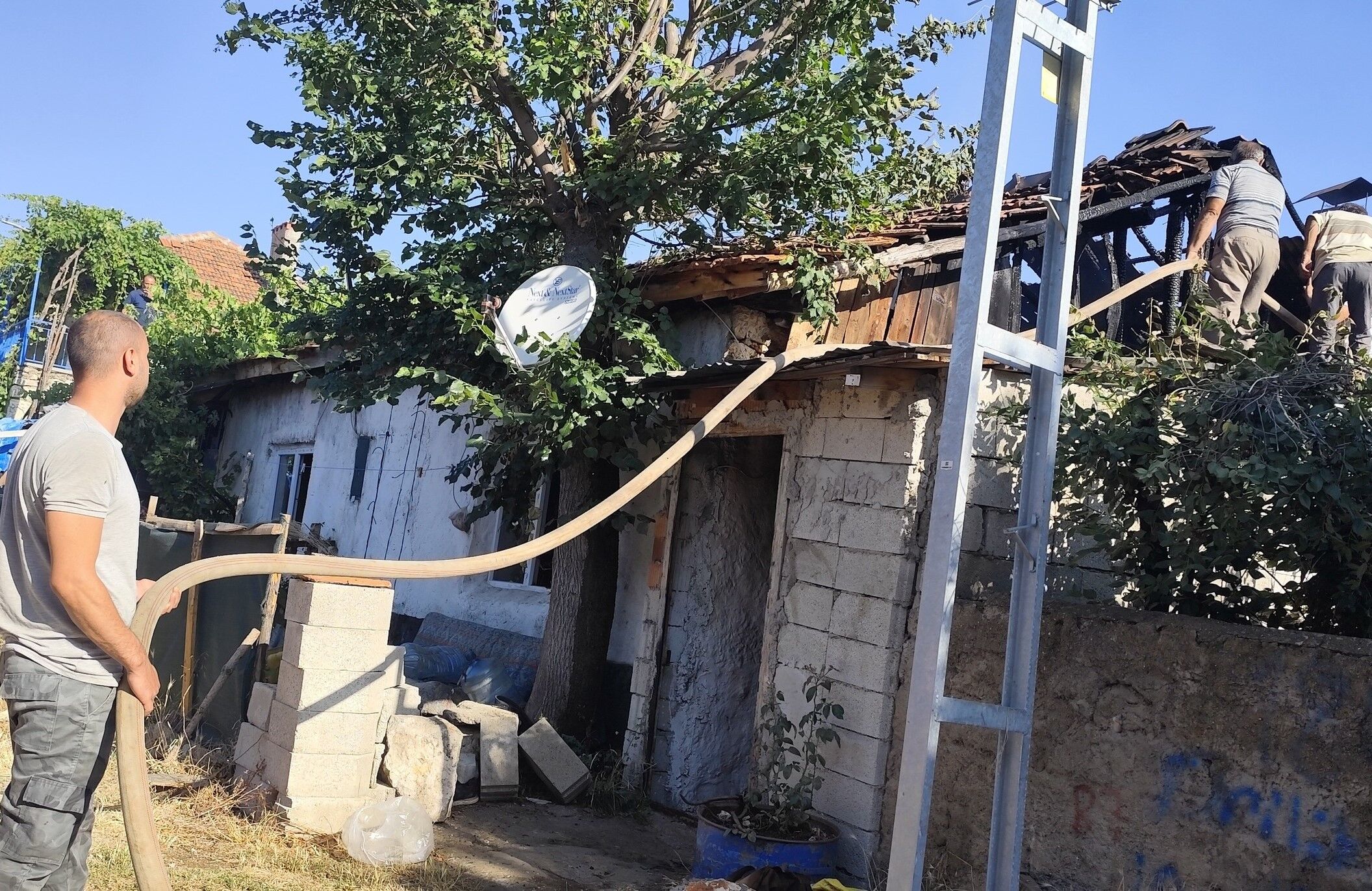 Konya'da bir evde çıkan yangın söndürüldü