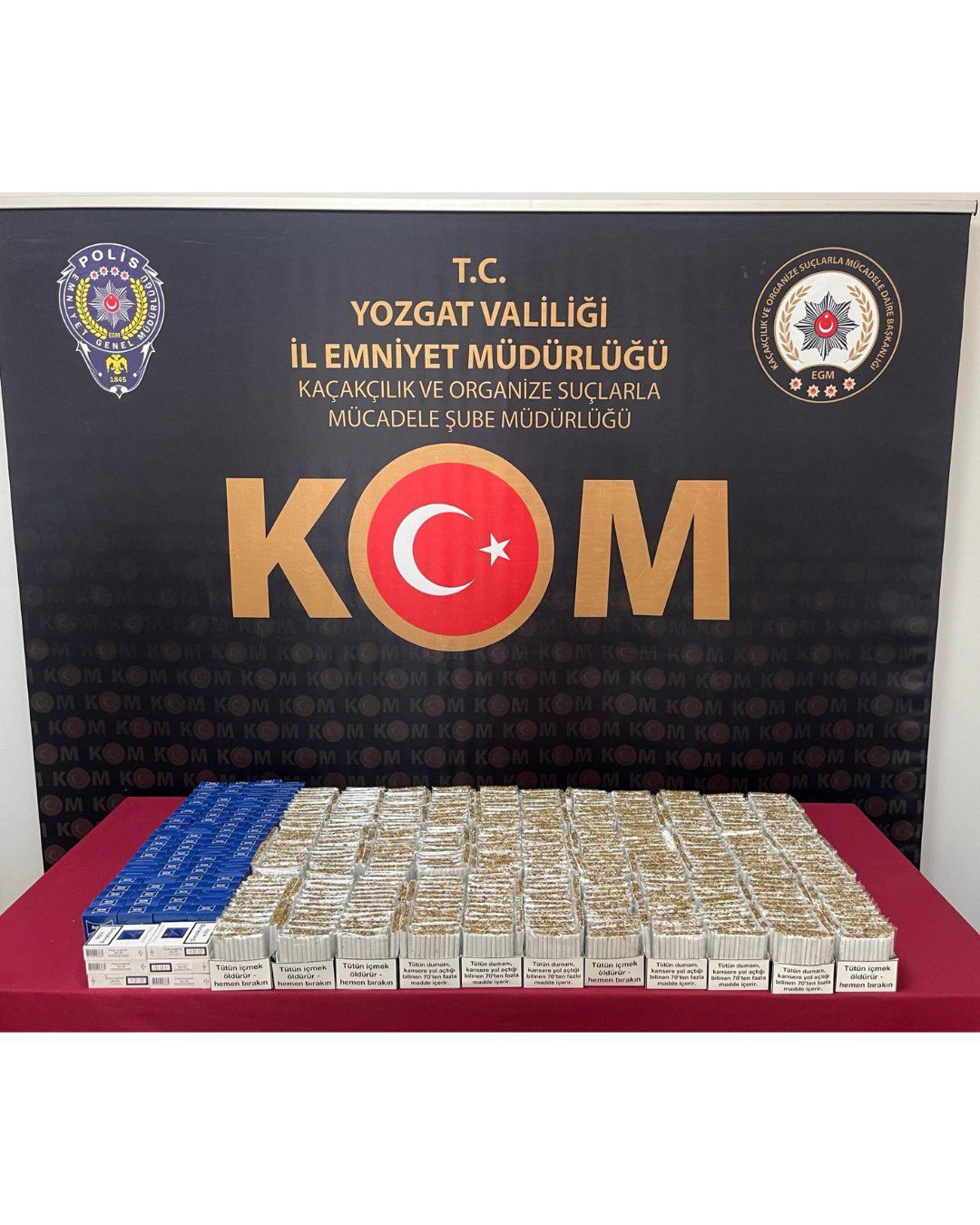 Yozgat'ta 10 bin makaron ele geçirildi