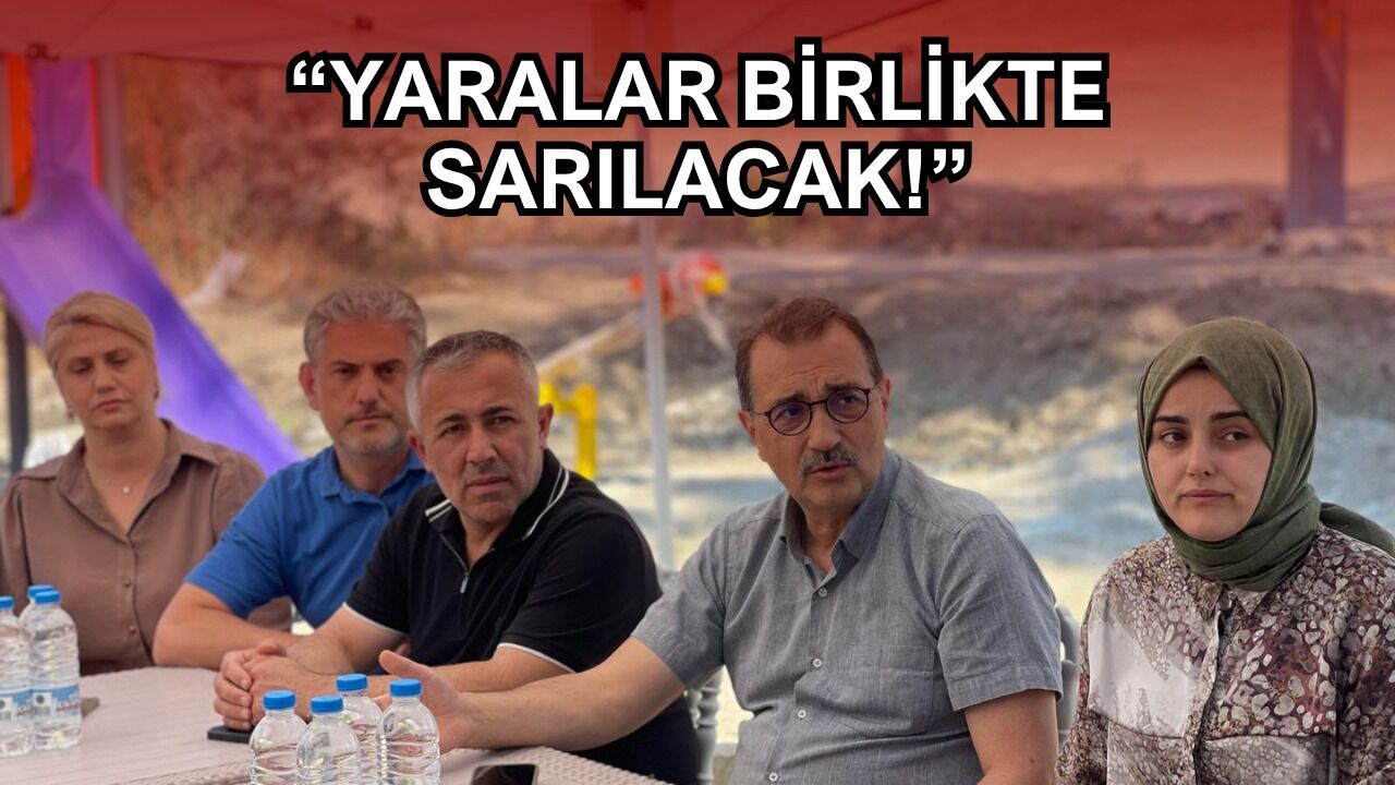 Yangın bölgesine ziyarette bulundular