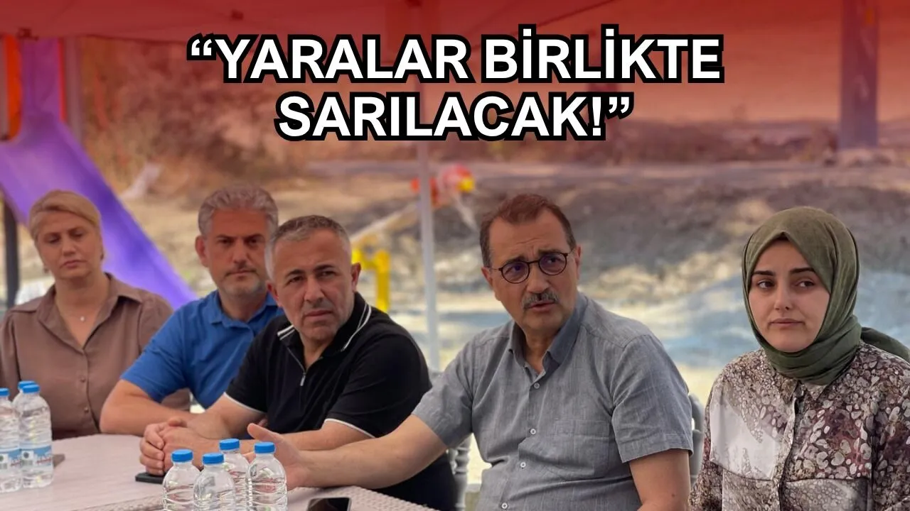 Yangın bölgesine ziyarette bulundular