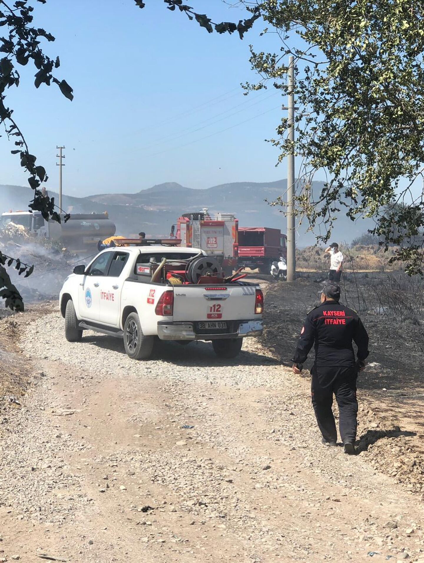 Kayseri Büyükşehir Belediyesi İtfaiyesi, Manisa'daki yangınlara destek veriyor