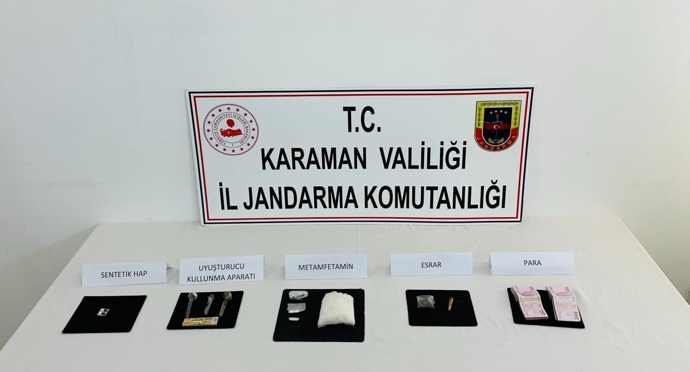 Karaman'da uyuşturucu operasyonunda 2 şüpheli yakalandı