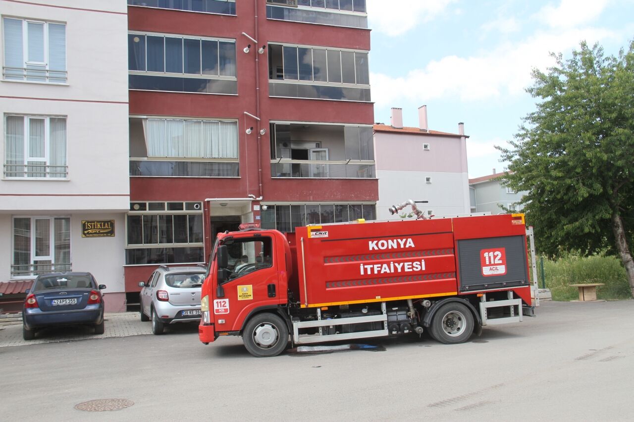 Beyşehir'de çıkan ev yangını söndürüldü
