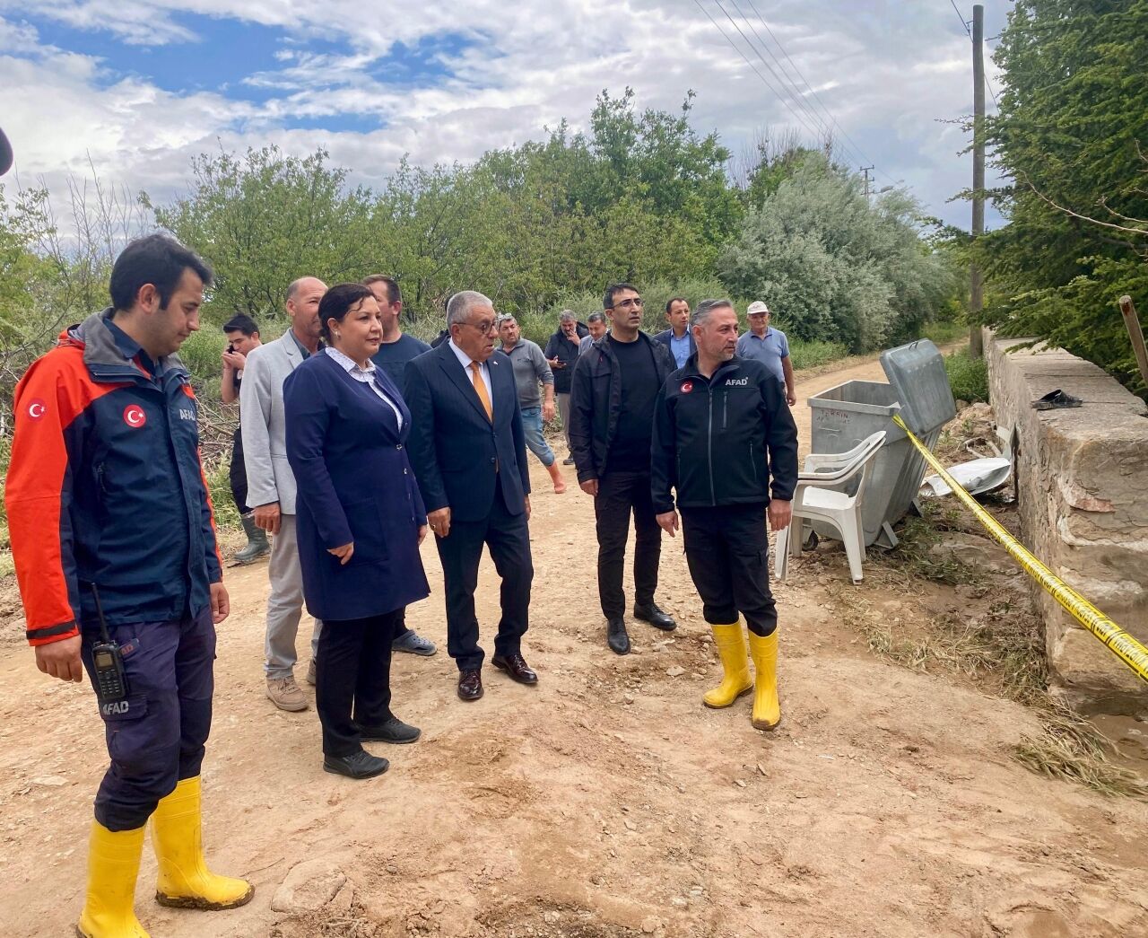 Kırşehir'de selden etkilenen köyde inceleme yapıldı