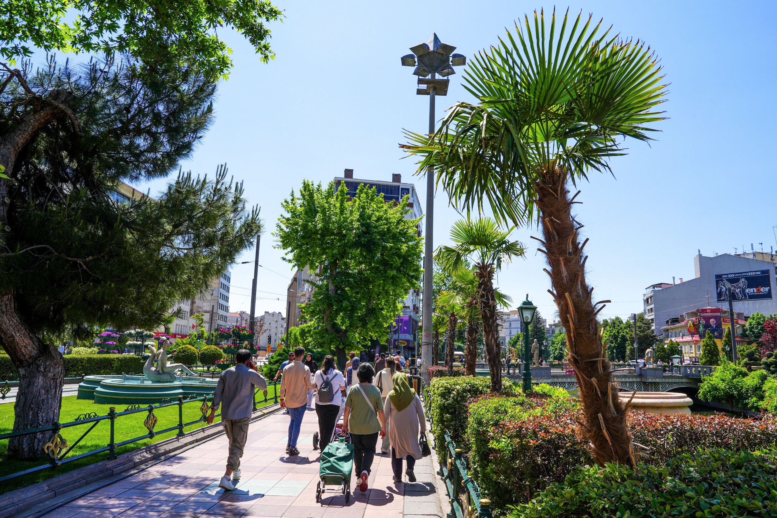 Köprübaşı Palmiyeler Ve  Zakkumlarla Süslendi