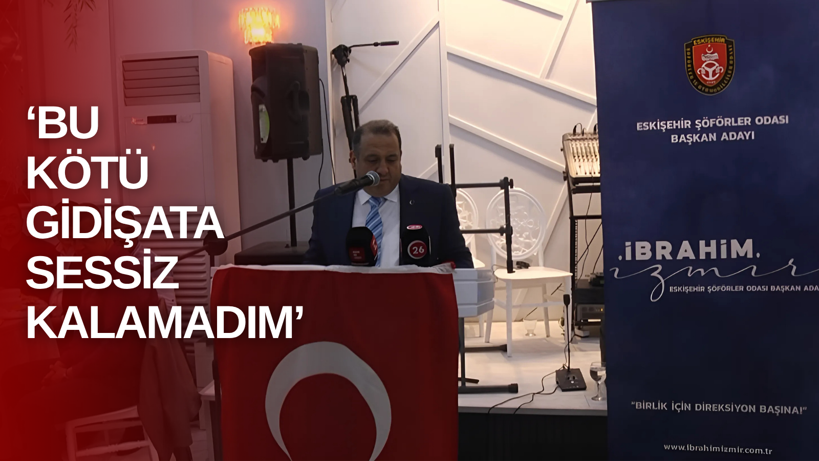 Şoförler Odası’nda İbrahim İzmir başkanlığa adaylığını açıkladı