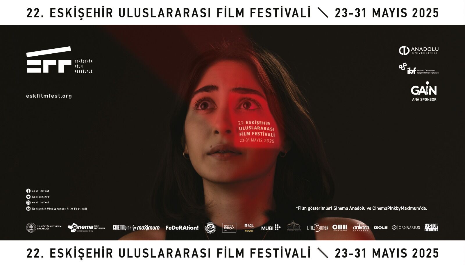 Eskişehir Uluslararası Film Festivali 22. kez sinemaseverlerle buluşuyor