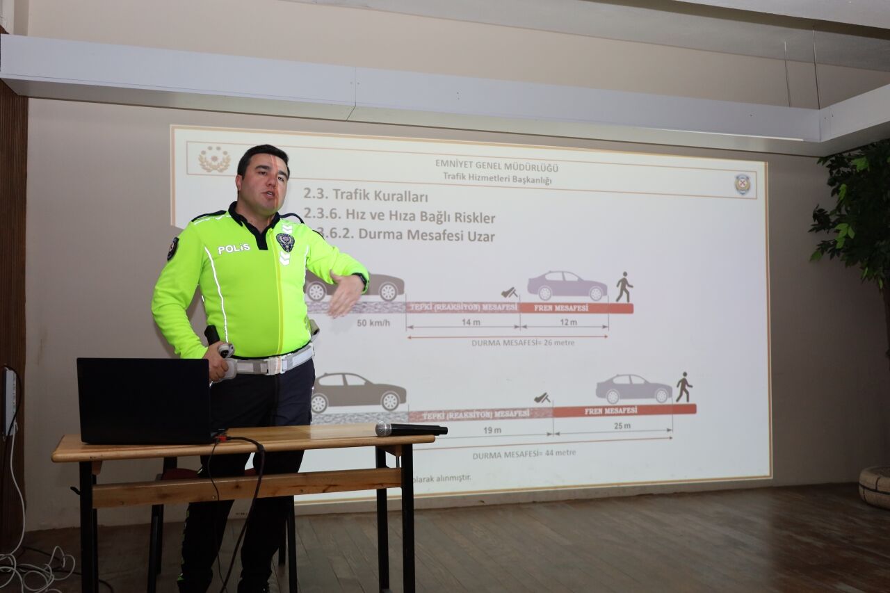 Orta'da öğrencilere trafik eğitimi verildi