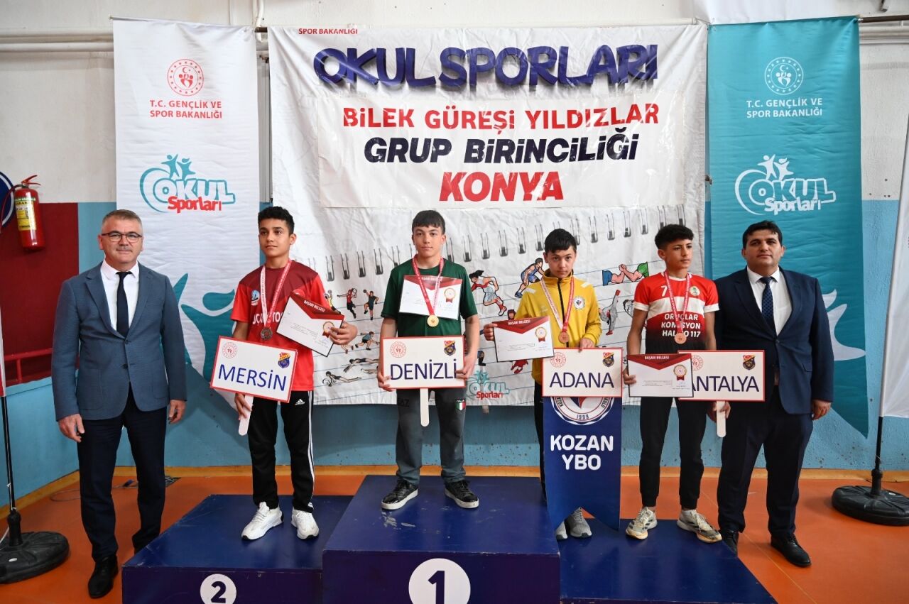 Okul Sporları Yıldızlar Bilek Güreşi Grup Müsabakaları, Konya'da başladı
