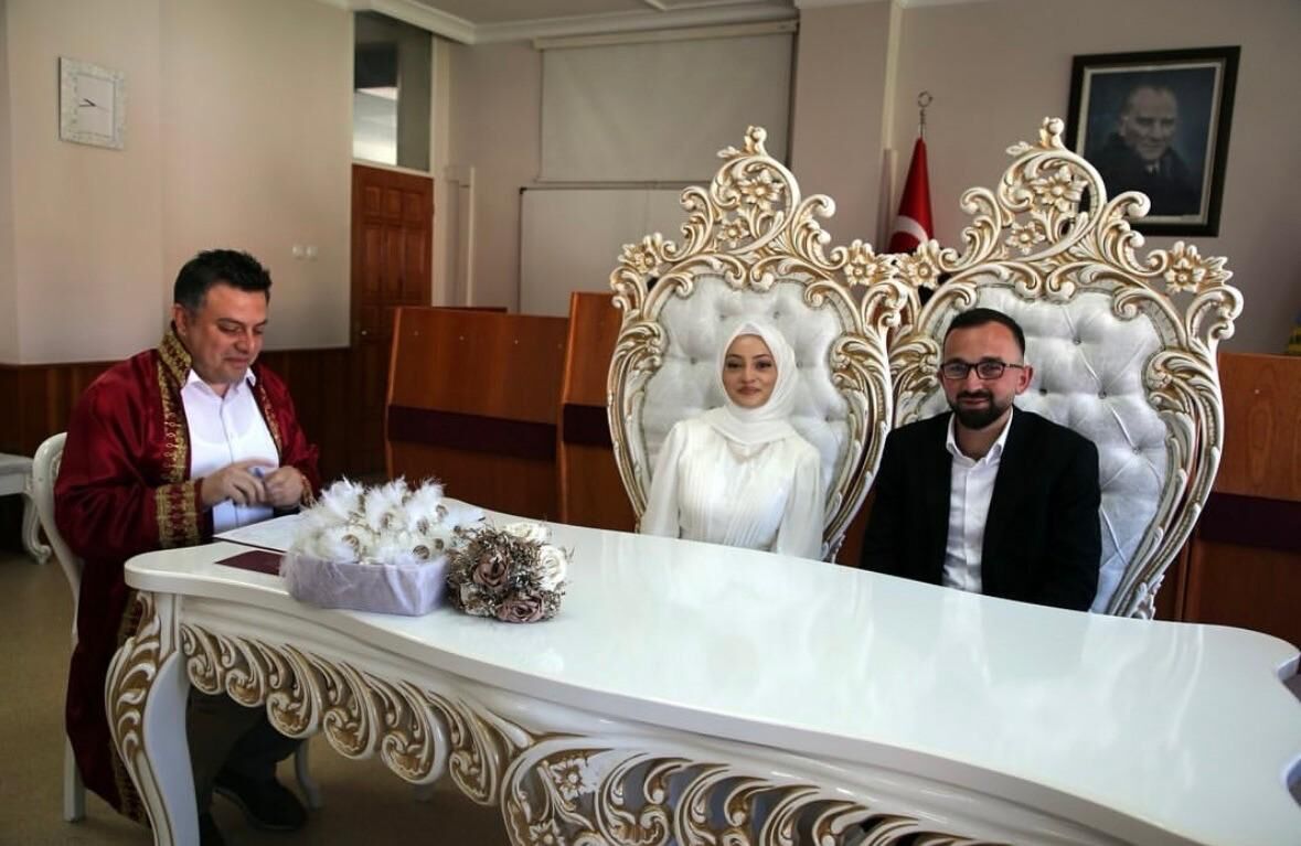 Çankırı Belediyesinin nikah dairesinde "05.05.2025" yoğunluğu yaşandı