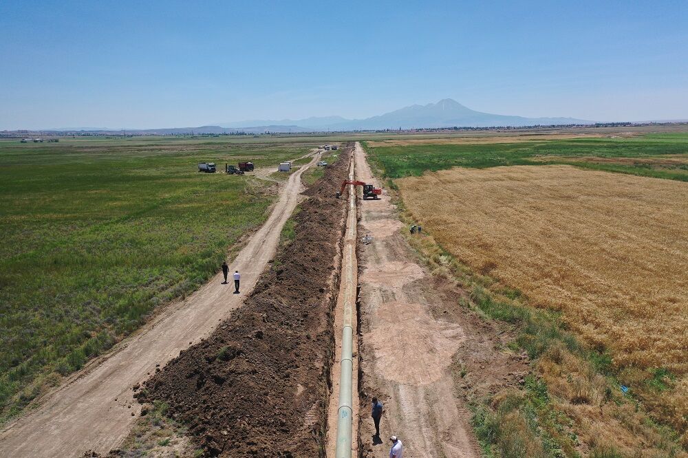 Mamasın Barajı sulama yenileme inşaatı çalışmaları devam ediyor
