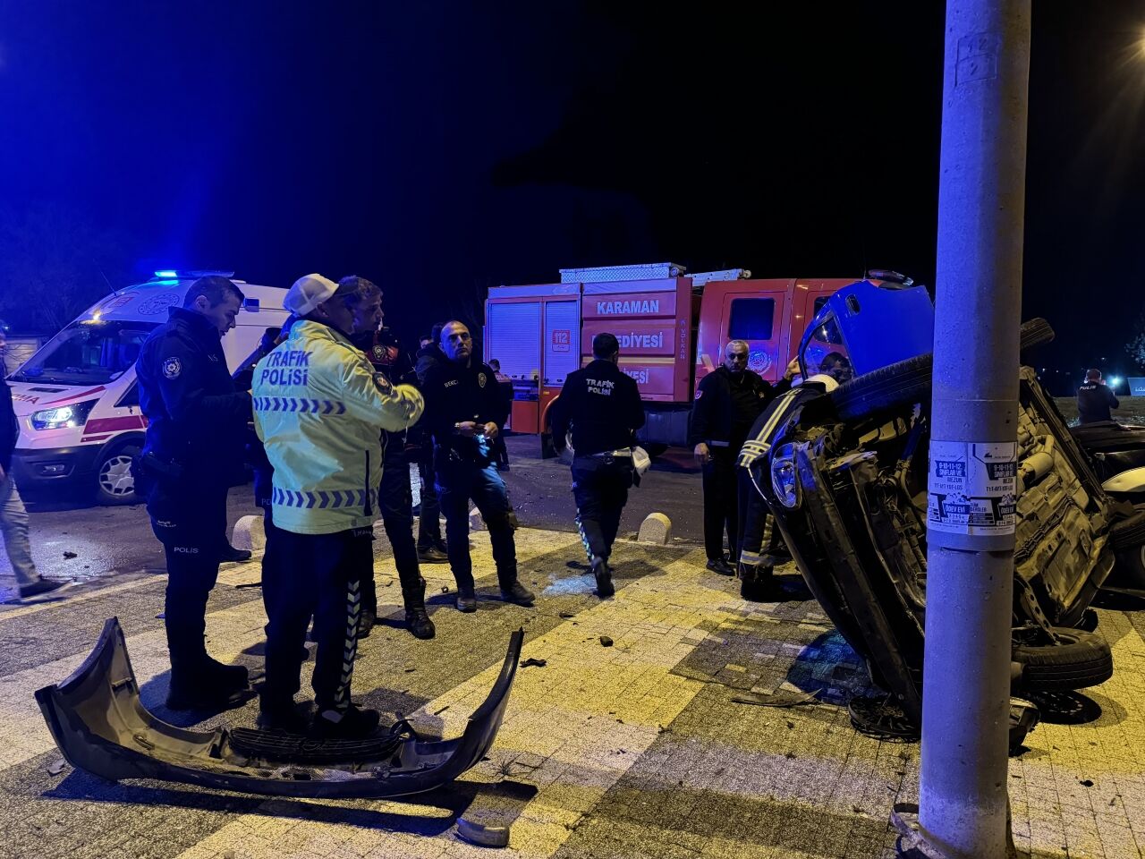 Karaman'da trafik kazasında 3 kişi yaralandı