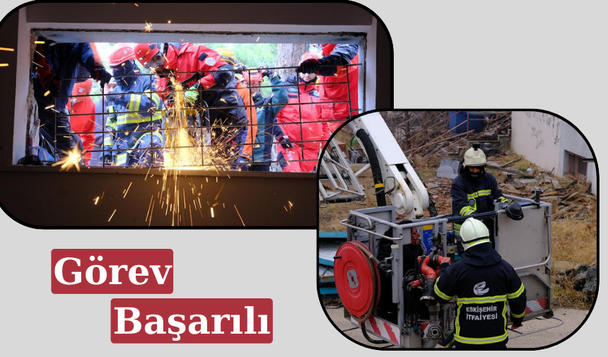 Eskişehir İtfaiyesi Tatbikatta