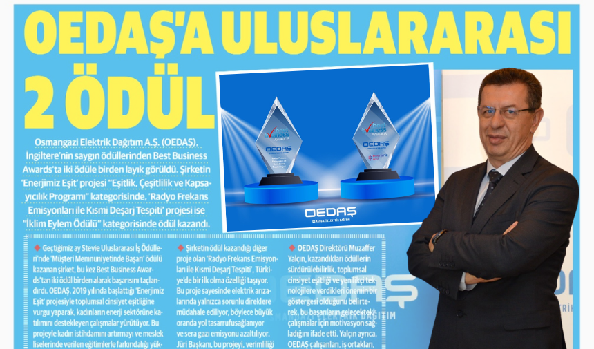 OEDAŞ’a 2 Uluslararası Ödül