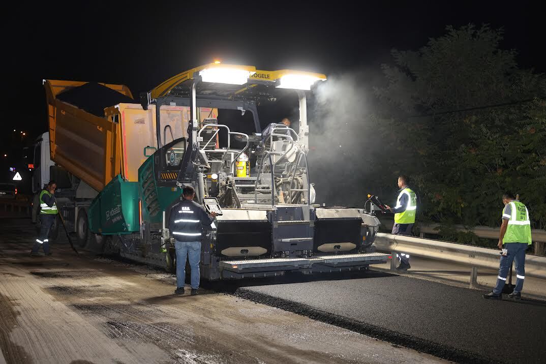 Baksan Köprüsü'nde gece mesaisi