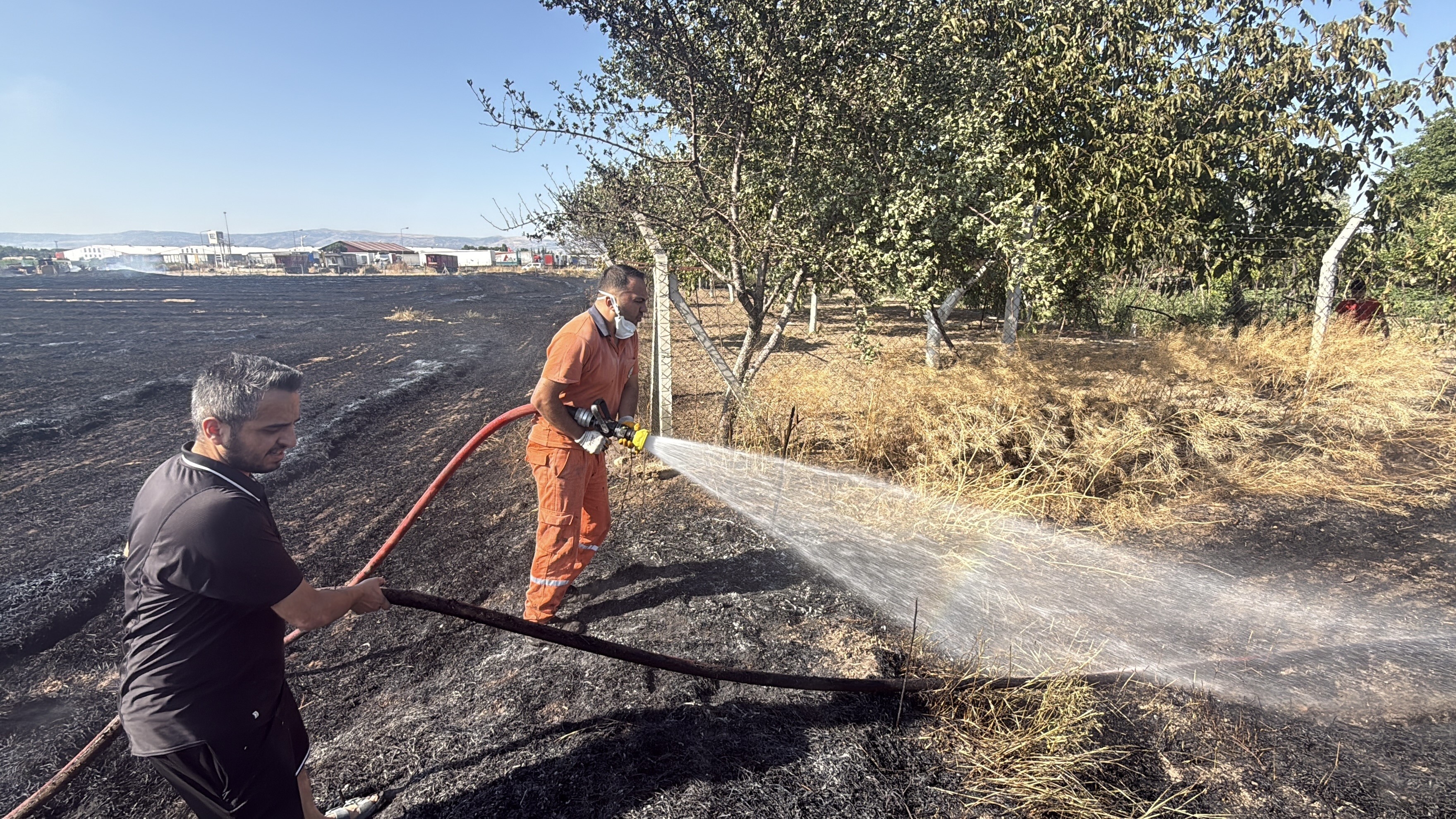 Eskişehir'de Anız Yangını: Fabrikalara 200 Metre Kala Söndürüldü
