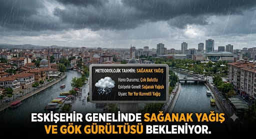 Eskişehir'de Hava Parçalı Bulutlu ve Yağışlı Olacak