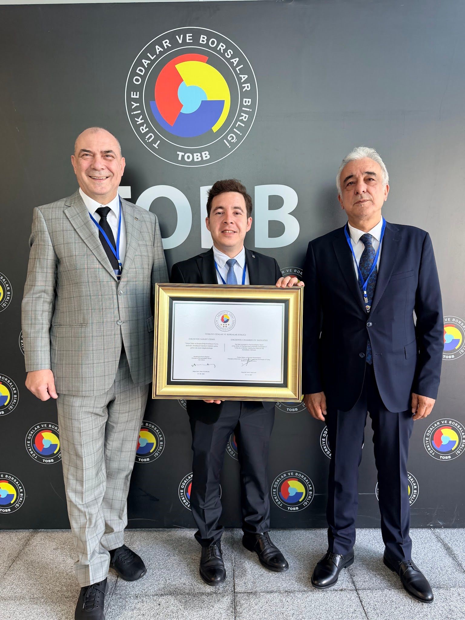 Eskişehir Sanayi Odası’na TOBB akreditasyon sertifikası