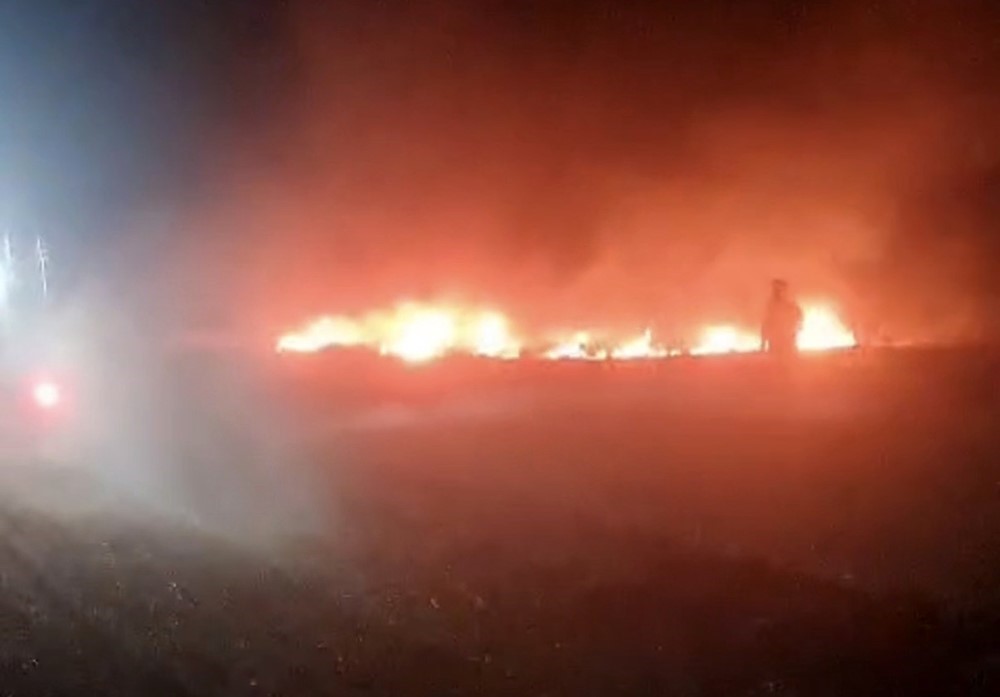 Afyonkarahisar’da balya makinesinden çıkan kıvılcım yangına dönüştü