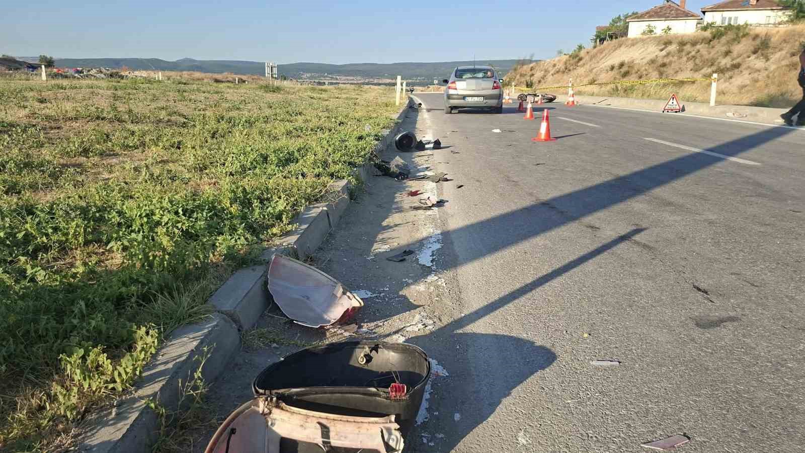Kütahya’da otomobilin çarptığı elektrikli bisikletin sürücüsü hayatını kaybetti