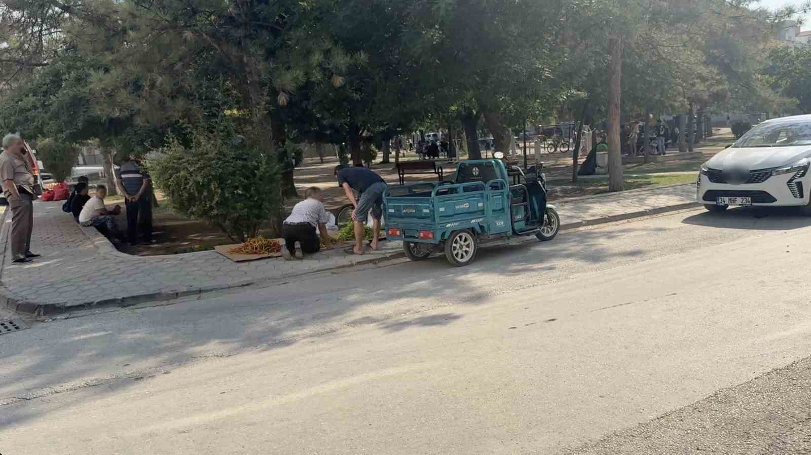Parkta döner bıçaklı saldırı
