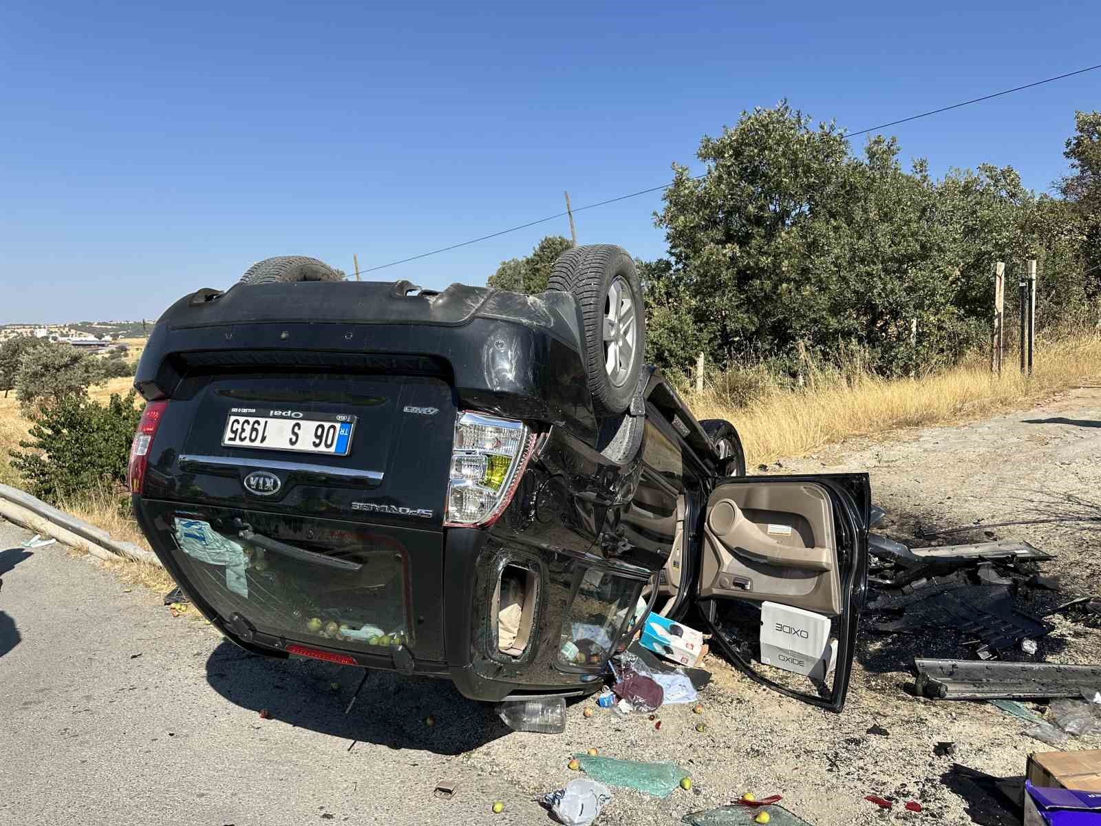 Uşak’ta takla atan otomobilin sürücüsü hayatını kaybetti