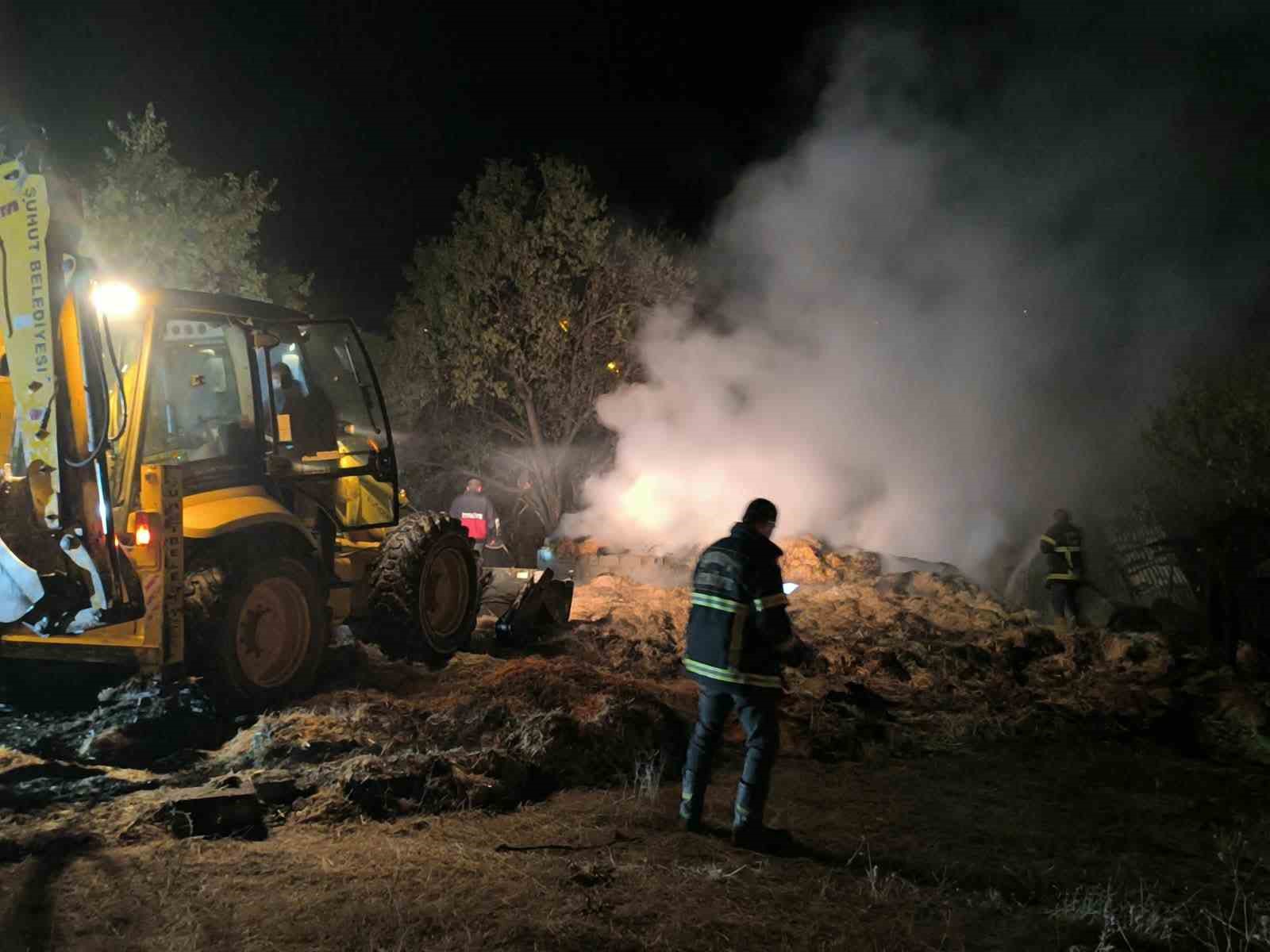 Besihanede yangın felaketi: 6 büyükbaş hayvan telef oldu