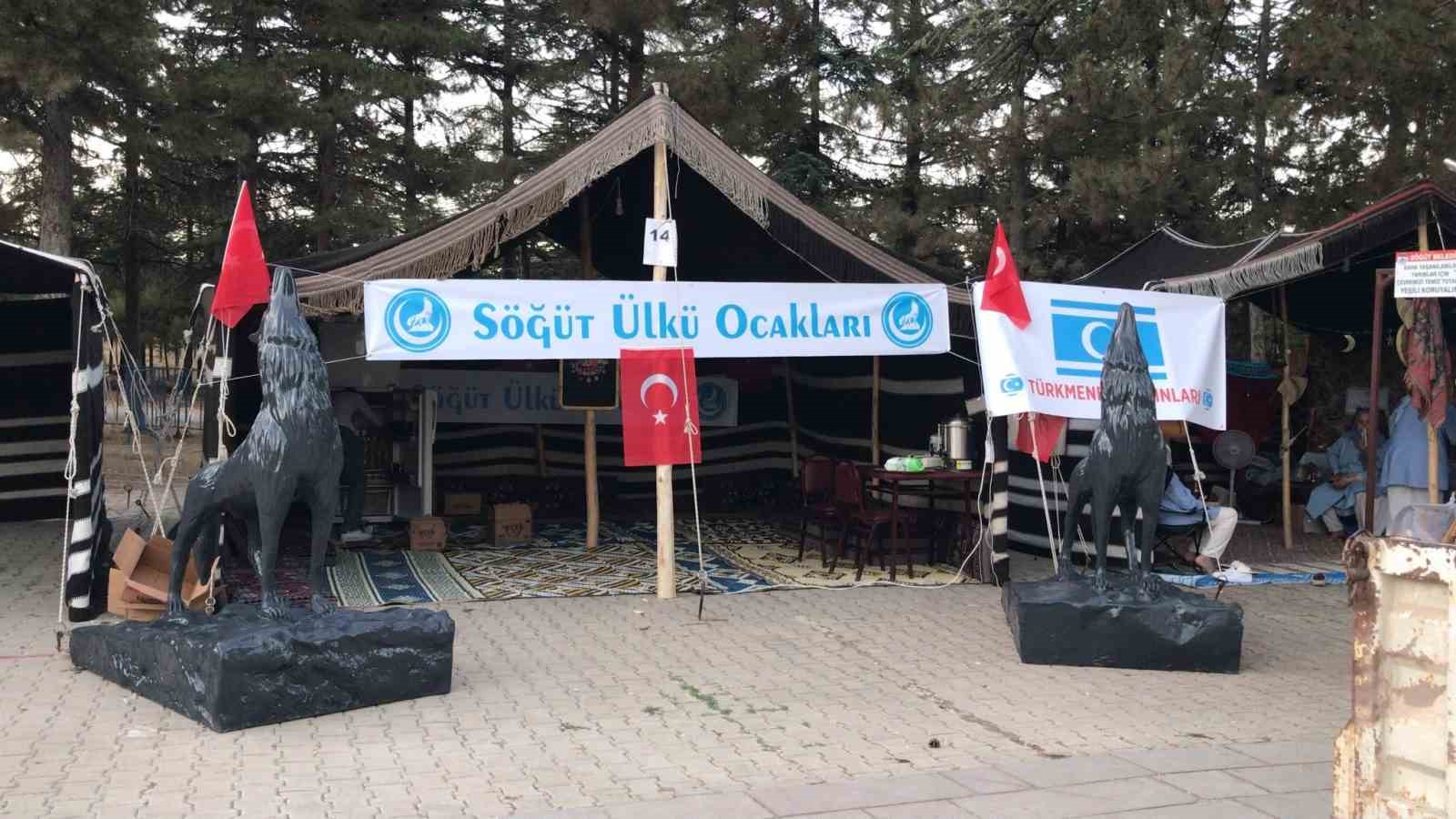 Ülkücülerin çadırı Söğüt Ertuğrul Gazi’yi Anma ve Yörük Şenlikleri’ne damga vurdu