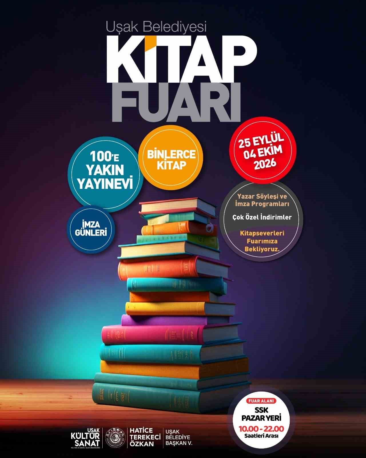Uşak Belediyesi tarafından düzenlenen Uşak Kitap Fuarı ikinci kez kapılarını açıyor