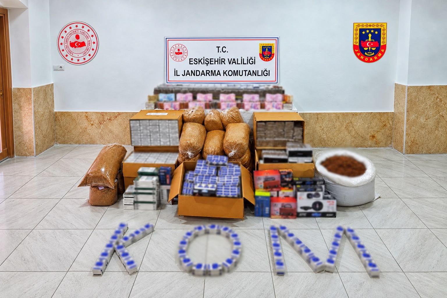 Eskişehir’de on binlerce kaçak sigara ürünü ele geçirildi