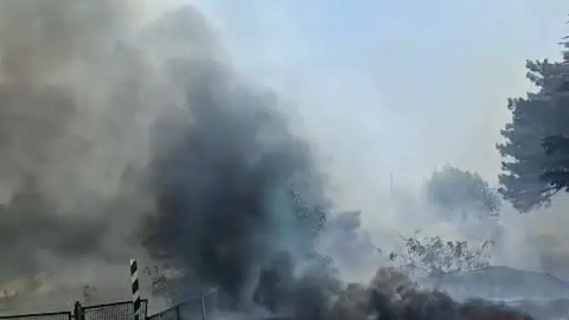Eskişehir'de otluk alanda yangın