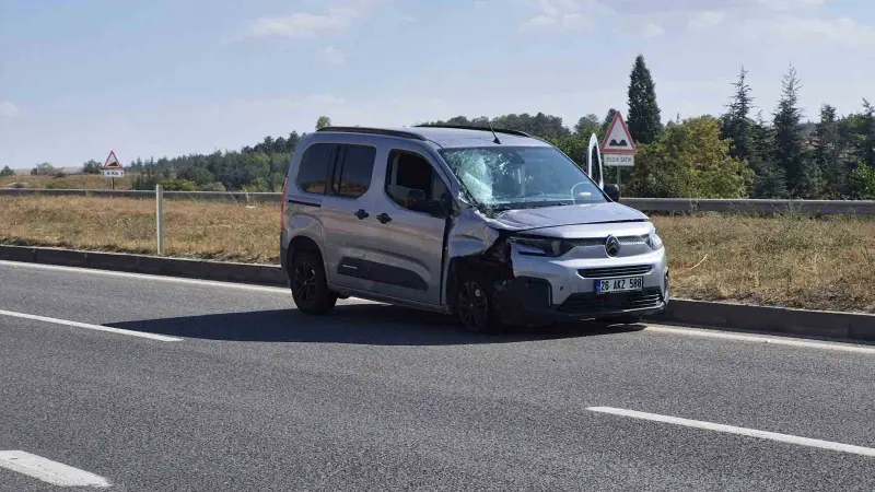 Tıra arkadan çarpan hafif ticari aracın sürücüsü yaralandı